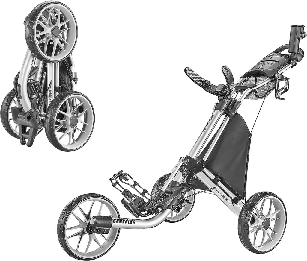 CaddyTek 3 Wheel Golf Push Cart