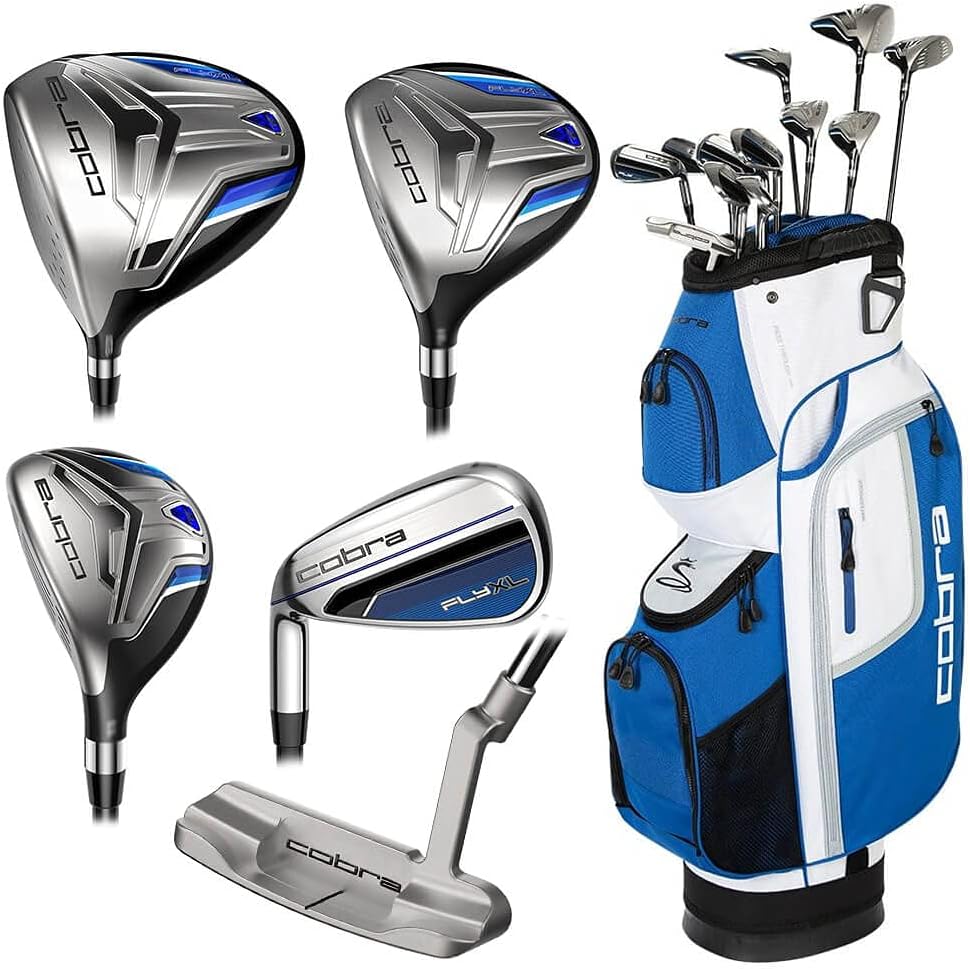 Cobra Golf Fly-XL Complete Golf Set-Graphite RH Cart Bag, BlackBlue