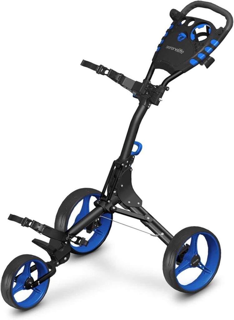 SereneLife 3 Wheel Golf Push Cart