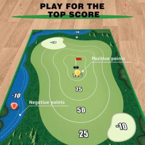 1 Set Golf Hitting Mat Kit - Interactive Golf Game Set for Swing Training, Chipping & Putting