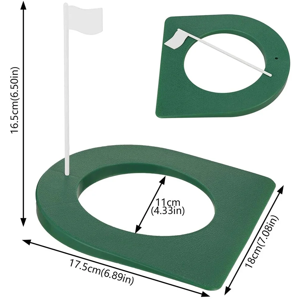 1 Set Golf Putting Cup Indoor with Flag Swing Training Aid Hole All Direction for Home 1