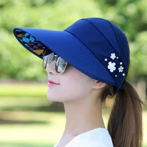 1pc Golf Cap Simplicity Women's UPF 50 UV Protection Wide Brim Beach Sun Visor Hat For Wife Girls Gift Multicolor New Cheap