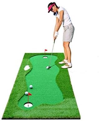 77tech Golf Putting Green System Professional Practice Large Indoor/Outdoor Challenging Putter Made of Waterproof Rubber Base Golf Training Mat Aid Equipment
