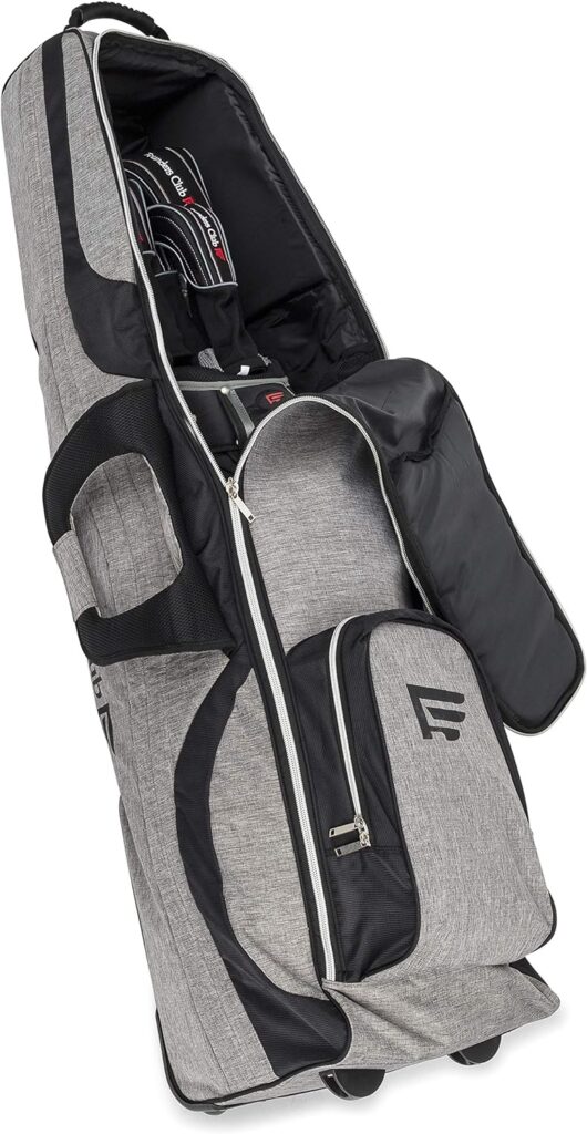 Founders Club Golf Travel Bag Travel Cover Luggage for Golf Clubs with Padded Club Protection and Removable Panel for Embroidery