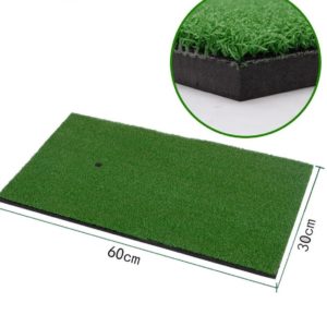 Golf Practice Mat 30x60cm - Artificial Lawn Training Pad for Outdoors/Indoors - Durable Rubber