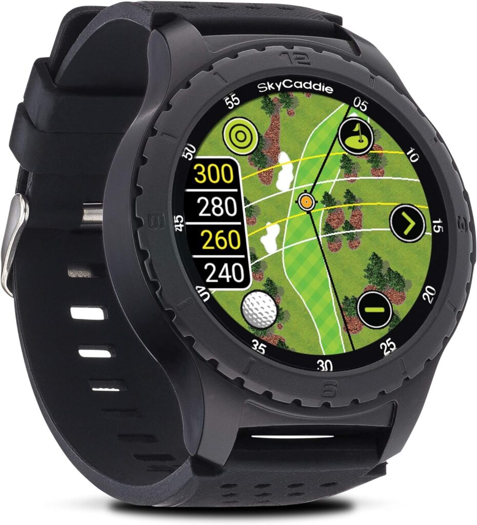 SkyCaddie LX5, GPS Golf Watch with Touchscreen Display and HD Color CourseView Maps, Black, Small