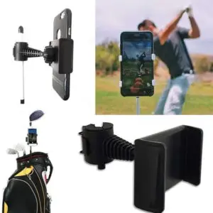 Golf Swing Recorder Holder: Rotatable Mobile Phone Training Aid