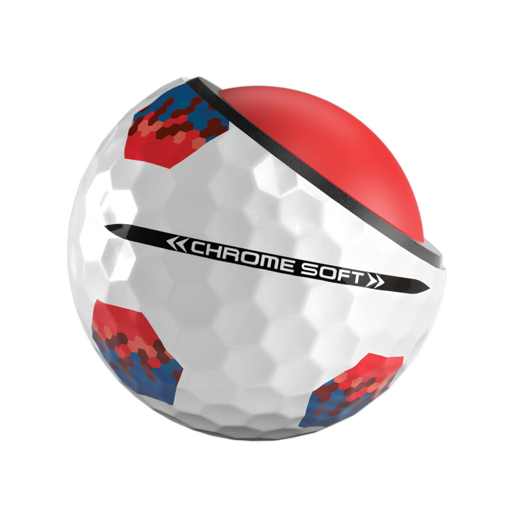 Chrome Soft Red-Blue TruTrack Golf Balls