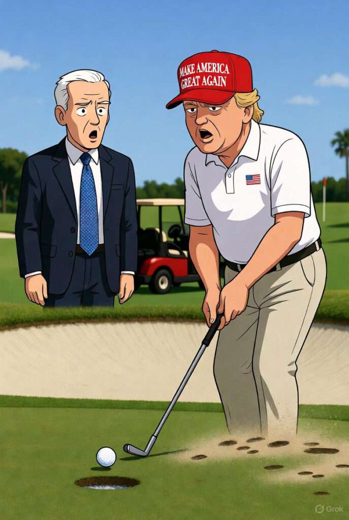 Trump Viral Golf Chip Shot 2025: The Legendary 8-Second Clip That Just Rewrote the Trump–Biden Golf Feud 1 Trump Viral Golf Chip Shot 2025: The Legendary 8-Second Clip That Just Rewrote the Trump–Biden Golf Feud